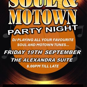 Soul & Motown Party Night -19th September 2025