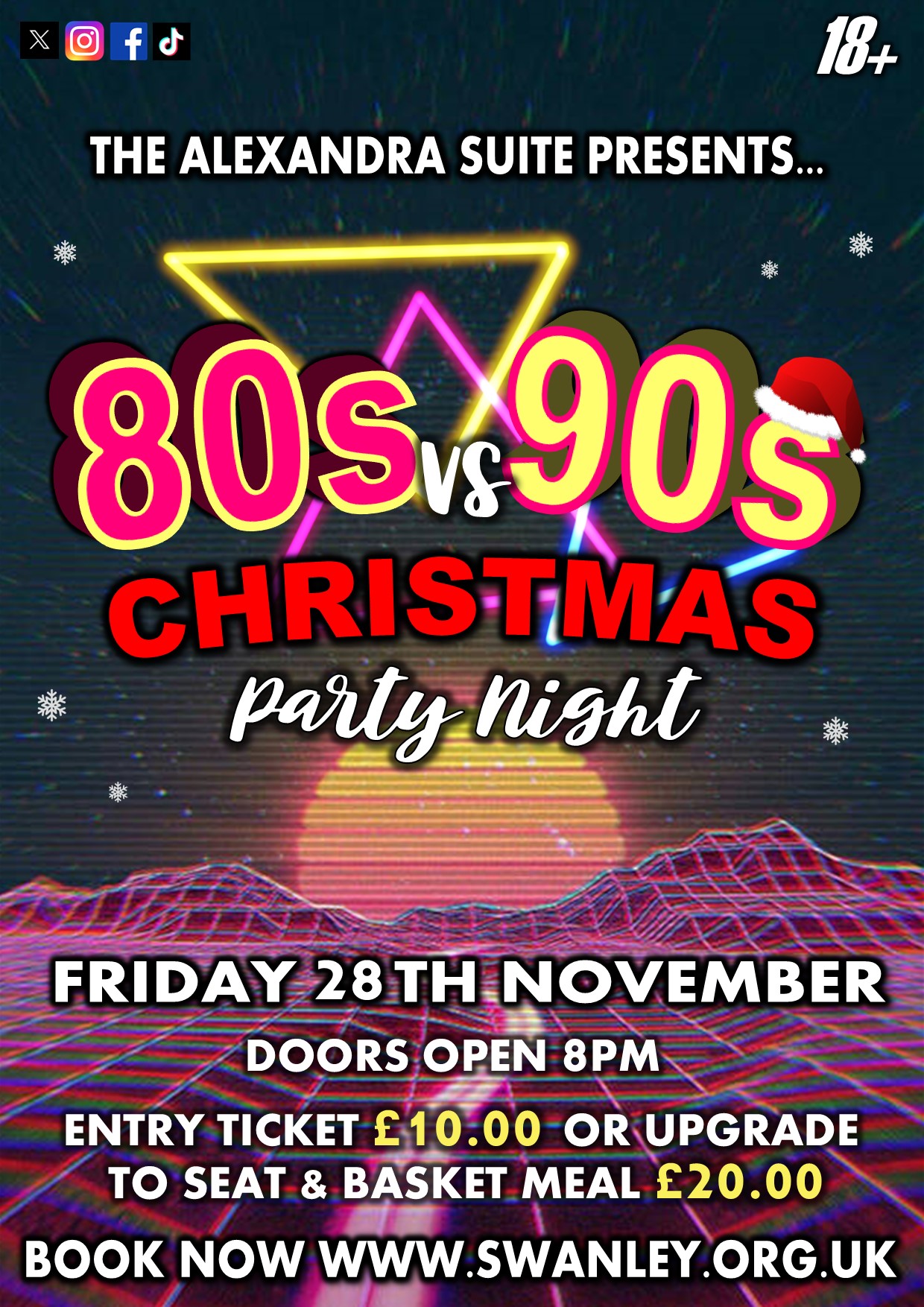 80s 90s christmas party night