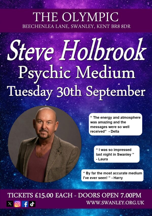 An Evening With Psychic Medium Steve Holbrook - 30th September (The Olympic Venue)